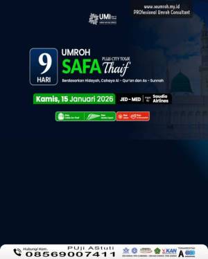 UMROH PLUS THAIF JANUARI 2026 9 HARI PAKET SAFA