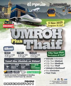 UMROH PLUS THAIF NOVEMBER 2025 PAKET SILVER