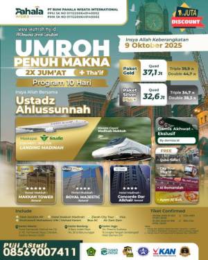 UMROH PLUS THAIF OKTOBER 2025 2x JUMAT PENUH MAKNA