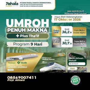 UMROH PLUS THAIF OKTOBER 2026 PENUH MAKNA