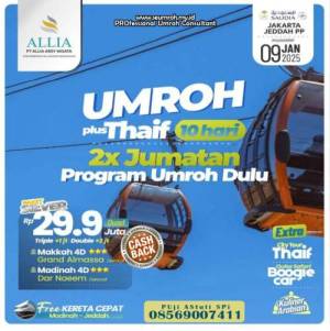 UMROH Plus Thaif Januari 2025 Kereta Cepat 10 Hari by Saudi Airlines