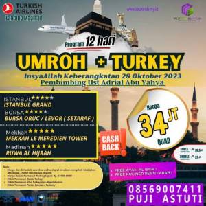 Umroh Plus Turkey 28 Oktober 2023