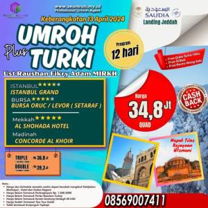 UMROH PLUS TURKI 13 APRIL 2024