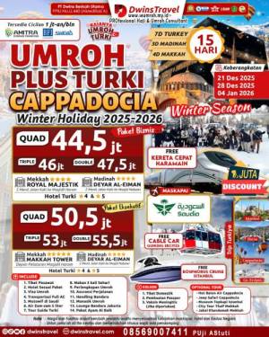 UMROH PLUS TURKI 2025 CAPPADOCIA 15 HARI