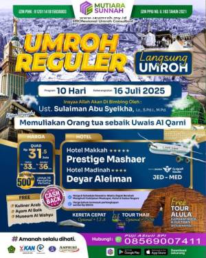 UMROH REGULER 16 JULI 2025 PLUS KAJIAN