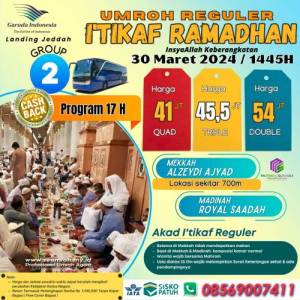 Umroh Reguler Itikaf Ramadhan 30 Maret 2024 17 hari