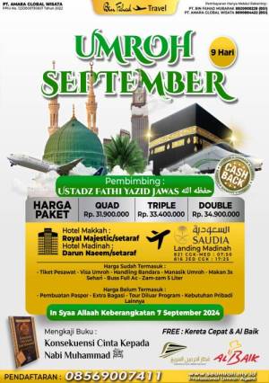 Umroh September 2024 Sesuai Al Quran dan As Sunnah 