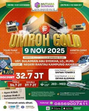 UMROH SPESIAL NOVEMBER 2025 PAKET GOLD